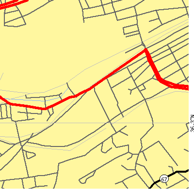 Zip code 37614 close-up map