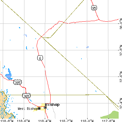 Zip code 93512 close-up map