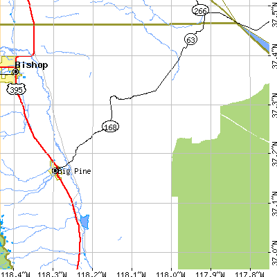Zip code 93513 close-up map