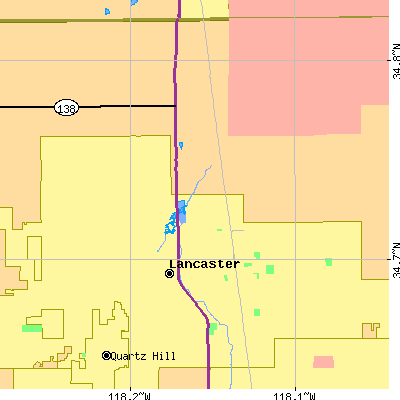 Zip code 93534 close-up map