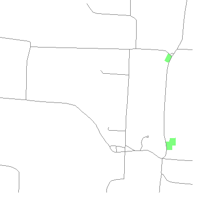 Zip code 38021 close-up map
