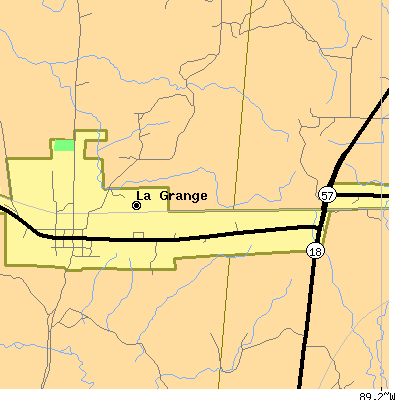 Zip code 38046 close-up map