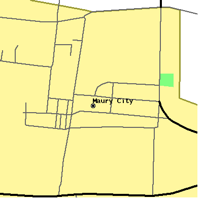 Zip code 38050 close-up map