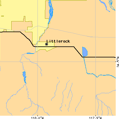 Zip code 93543 close-up map