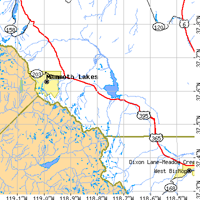 Zip code 93546 close-up map