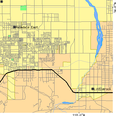Zip code 93552 close-up map