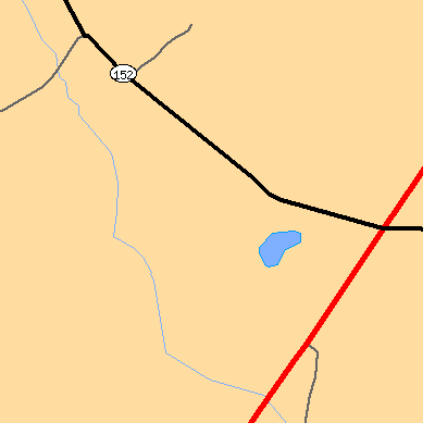 Zip code 38378 close-up map
