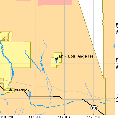 Zip code 93591 close-up map
