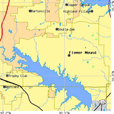 Zip code 75022 close-up map
