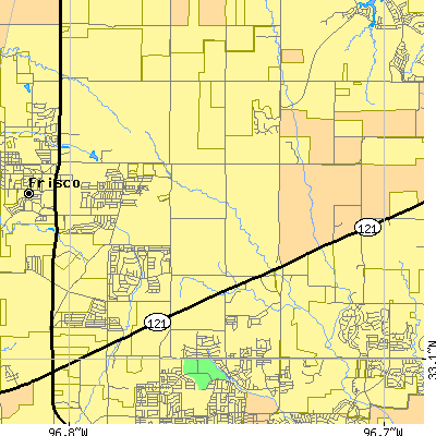 Zip code 75035 close-up map