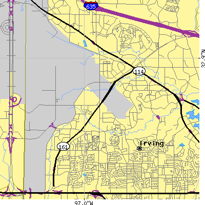 Zip code 75038 close-up map