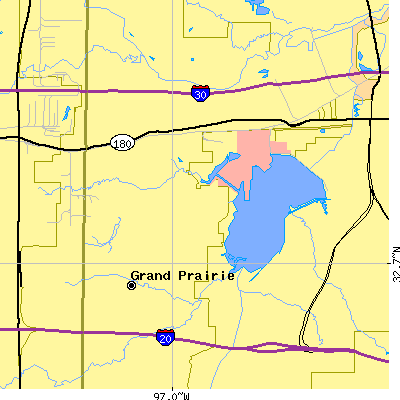 Zip code 75051 close-up map