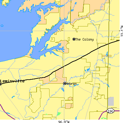 Zip code 75056 close-up map