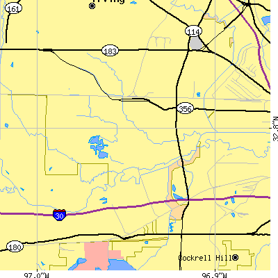 Zip code 75060 close-up map