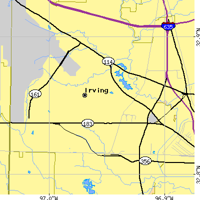 Zip code 75062 close-up map