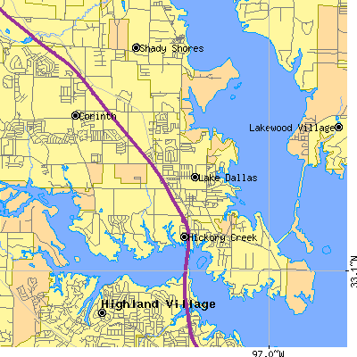 Zip code 75065 close-up map