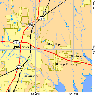 Zip code 75069 close-up map