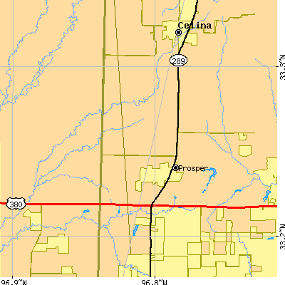 Zip code 75078 close-up map