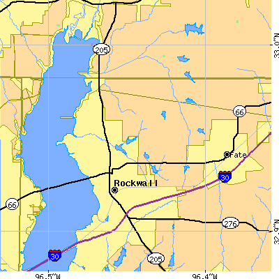 Zip code 75087 close-up map
