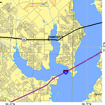 Zip code 75088 close-up map