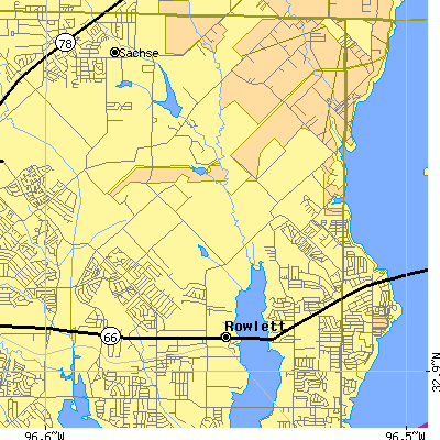 Zip code 75089 close-up map