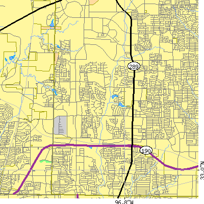 Zip code 75093 close-up map