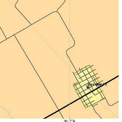 Zip code 75101 close-up map