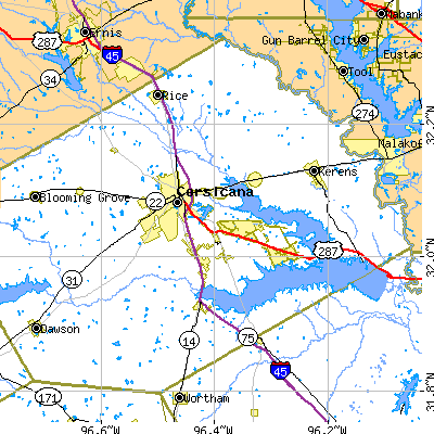 Zip code 75110 close-up map