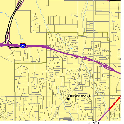 Zip code 75116 close-up map