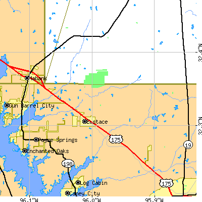 Zip code 75124 close-up map