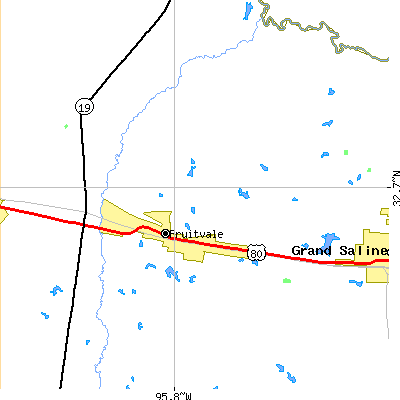 Zip code 75127 close-up map