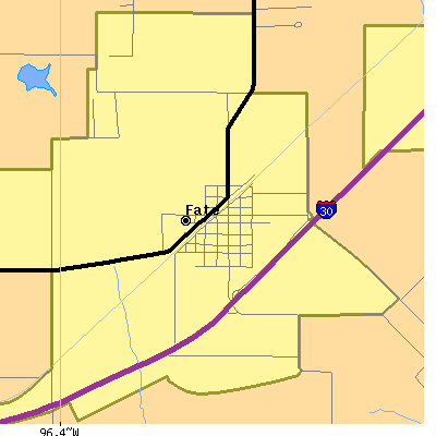Zip code 75132 close-up map