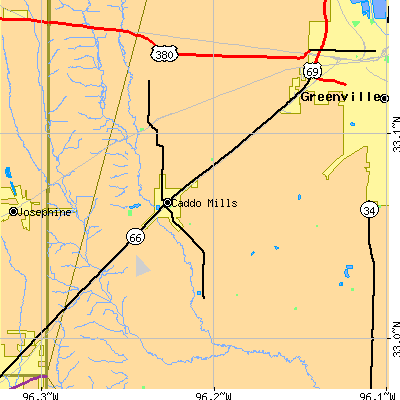 Zip code 75135 close-up map