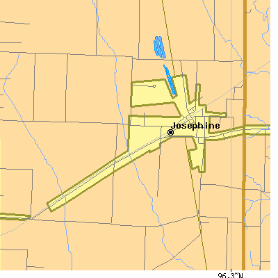 Zip code 75164 close-up map