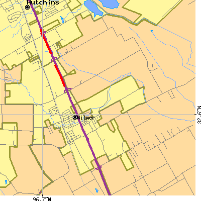 Zip code 75172 close-up map