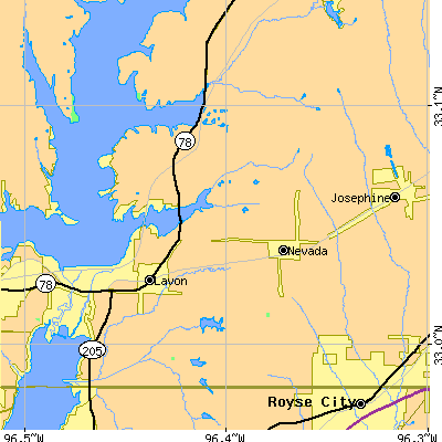 Zip code 75173 close-up map
