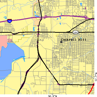 Zip code 75211 close-up map