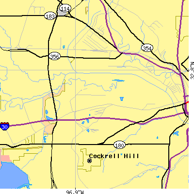 Zip code 75212 close-up map