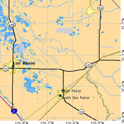 Zip code 93620 close-up map