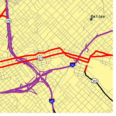 Zip code 75226 close-up map