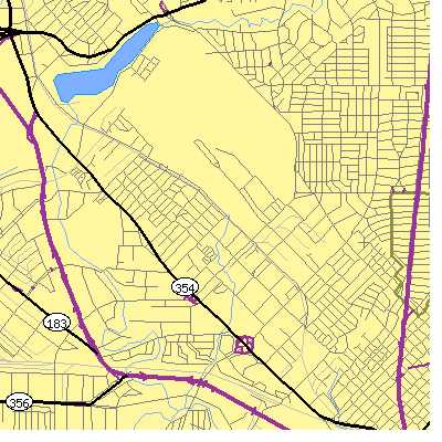 Zip code 75235 close-up map