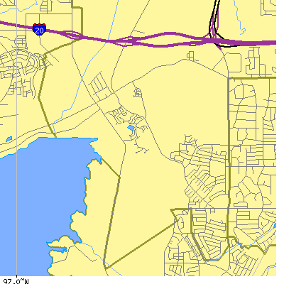 Zip code 75249 close-up map