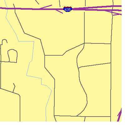 Zip code 75251 close-up map