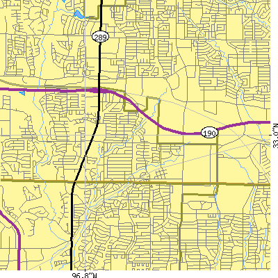 Zip code 75252 close-up map