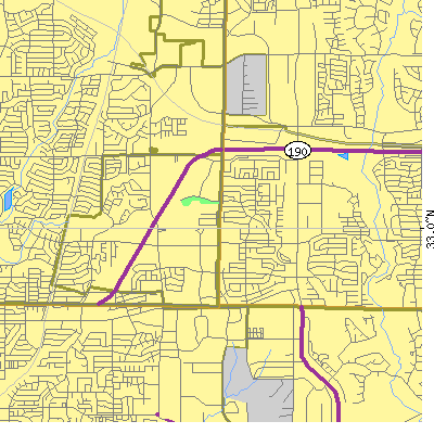 Zip code 75287 close-up map