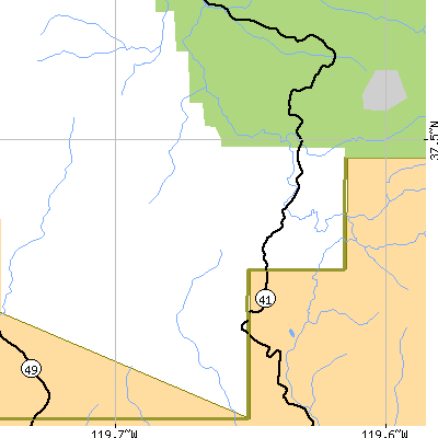 Zip code 93623 close-up map