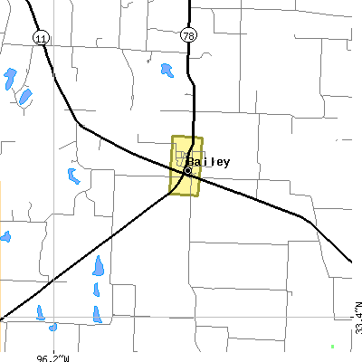 Zip code 75413 close-up map