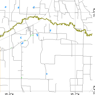 Zip code 75415 close-up map