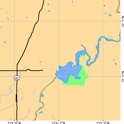 Zip code 93626 close-up map