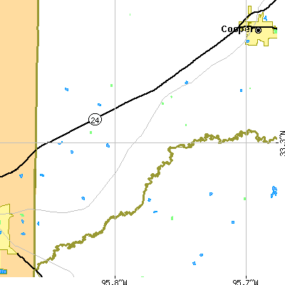 Zip code 75448 close-up map